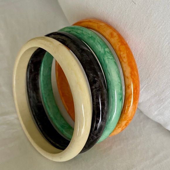 Jewelry - "Marbleized" Stacking Bracelets - Set of 4!!!